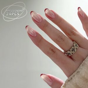 Pearl Red Glitter Edge